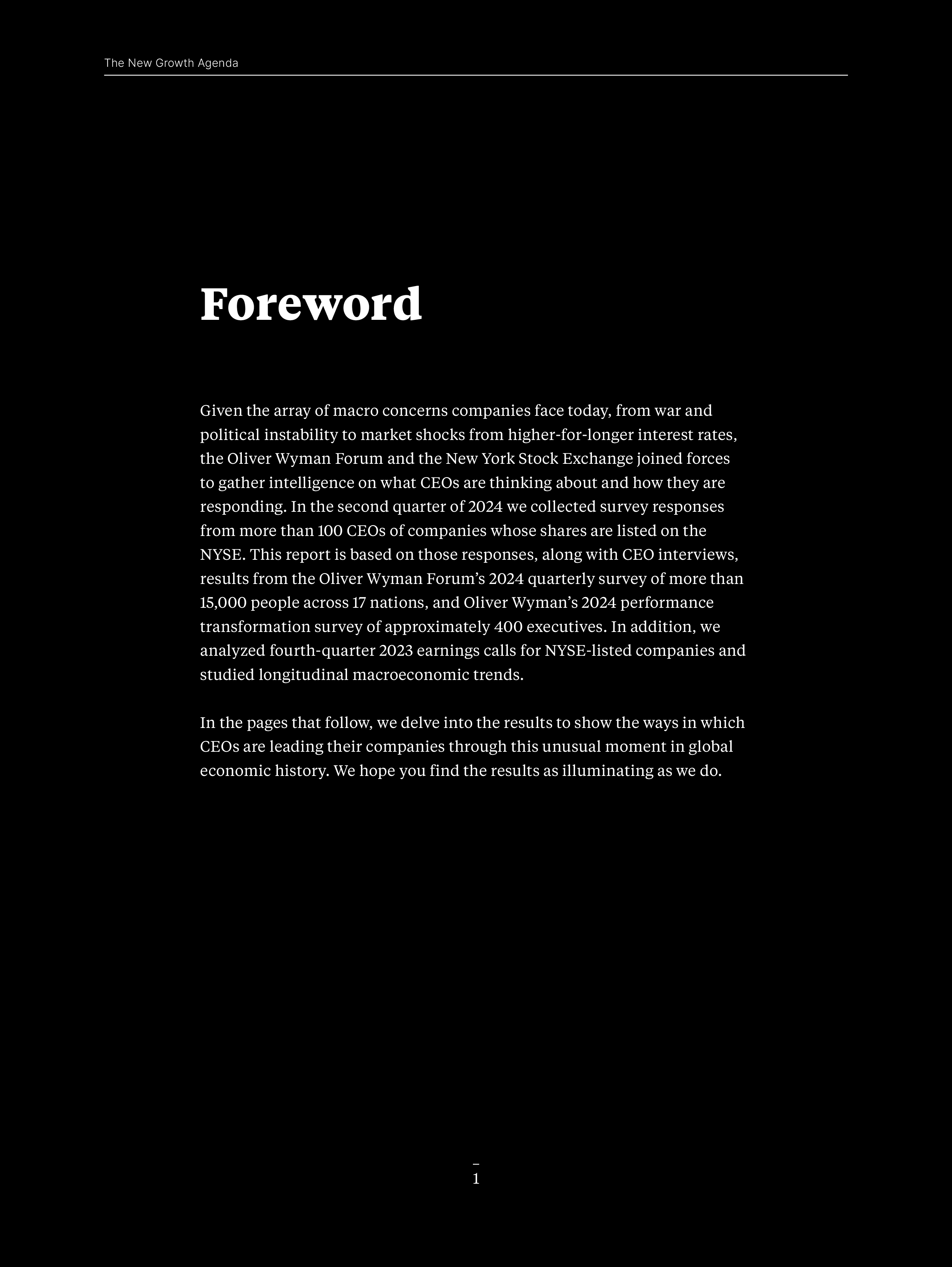 奥纬咨询2024新增长议程CEO如何应对地缘政治贸易技术和人才方面的新变化英文版36页